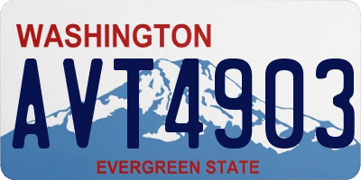 WA license plate AVT4903