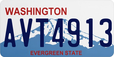 WA license plate AVT4913