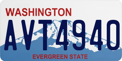 WA license plate AVT4940