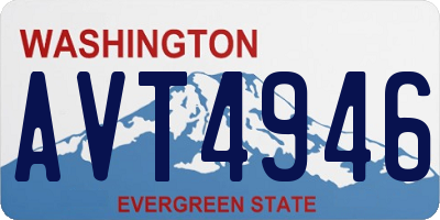 WA license plate AVT4946