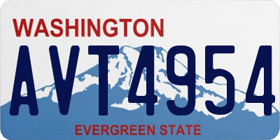 WA license plate AVT4954