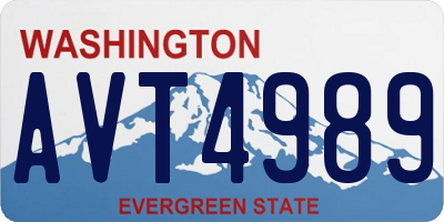WA license plate AVT4989
