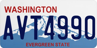WA license plate AVT4990