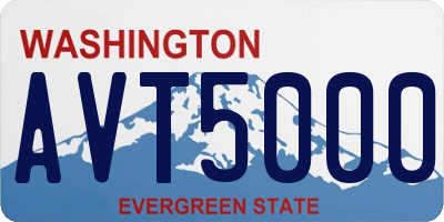 WA license plate AVT5000