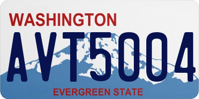 WA license plate AVT5004