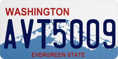 WA license plate AVT5009