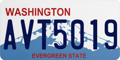 WA license plate AVT5019