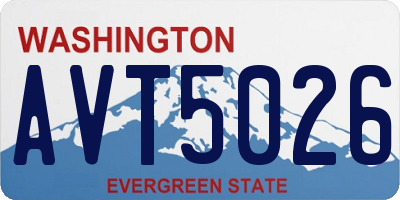 WA license plate AVT5026