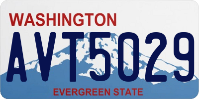 WA license plate AVT5029