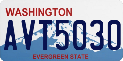 WA license plate AVT5030
