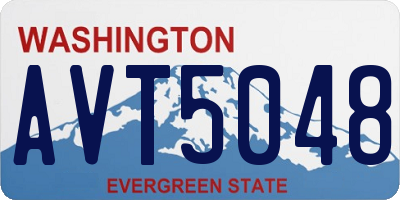 WA license plate AVT5048