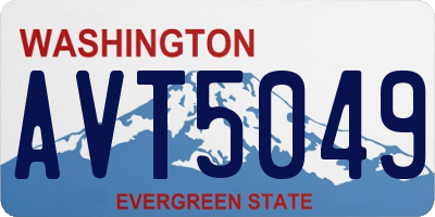 WA license plate AVT5049