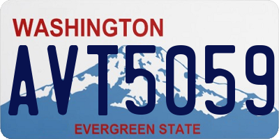 WA license plate AVT5059