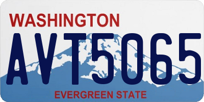 WA license plate AVT5065