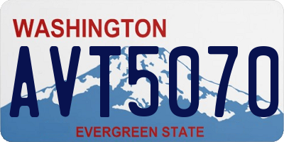 WA license plate AVT5070