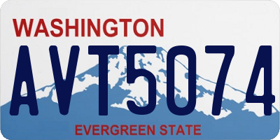 WA license plate AVT5074
