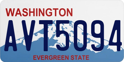 WA license plate AVT5094