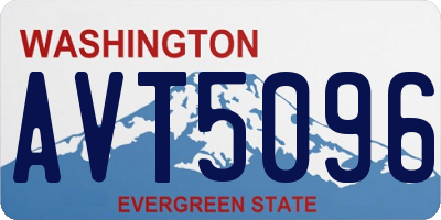 WA license plate AVT5096