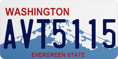 WA license plate AVT5115