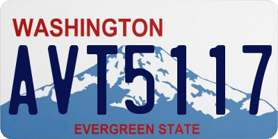 WA license plate AVT5117