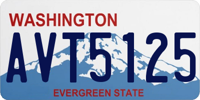 WA license plate AVT5125