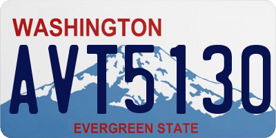 WA license plate AVT5130