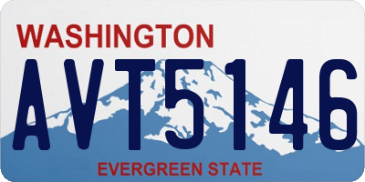 WA license plate AVT5146