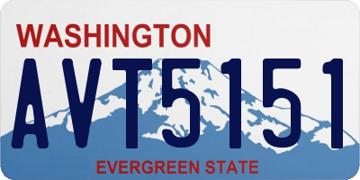 WA license plate AVT5151