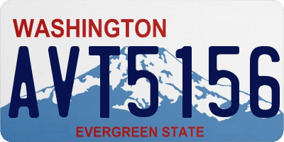 WA license plate AVT5156