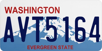 WA license plate AVT5164