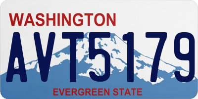 WA license plate AVT5179