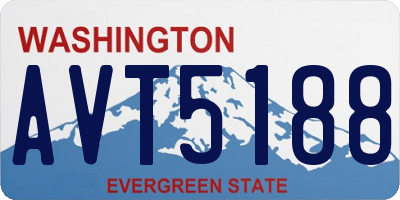 WA license plate AVT5188