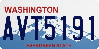 WA license plate AVT5191