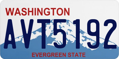 WA license plate AVT5192