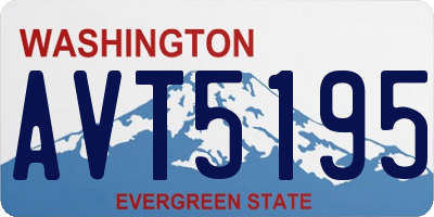 WA license plate AVT5195