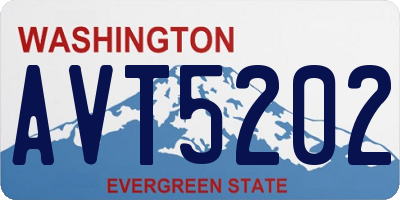 WA license plate AVT5202