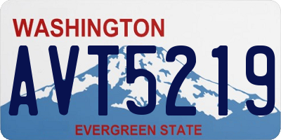 WA license plate AVT5219