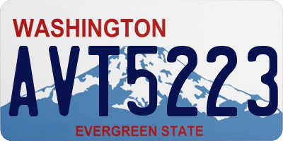 WA license plate AVT5223