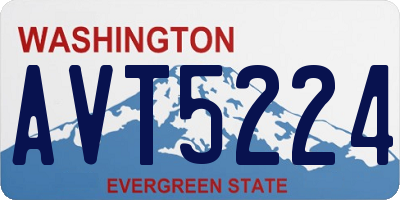 WA license plate AVT5224