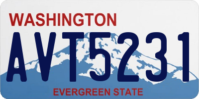 WA license plate AVT5231