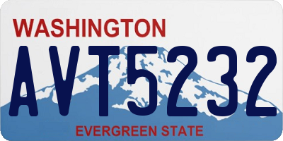 WA license plate AVT5232