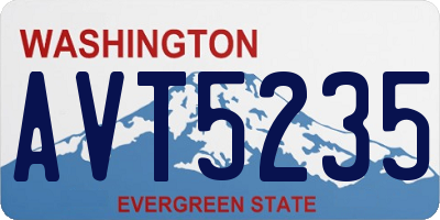 WA license plate AVT5235