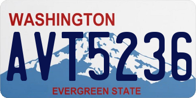 WA license plate AVT5236
