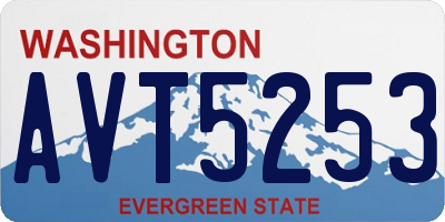 WA license plate AVT5253