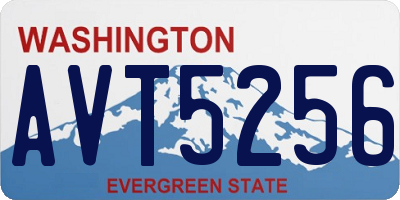 WA license plate AVT5256