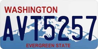 WA license plate AVT5257