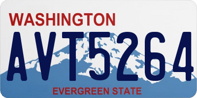 WA license plate AVT5264
