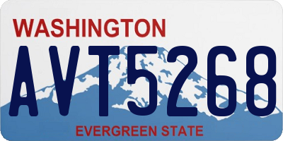 WA license plate AVT5268