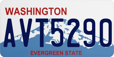 WA license plate AVT5290
