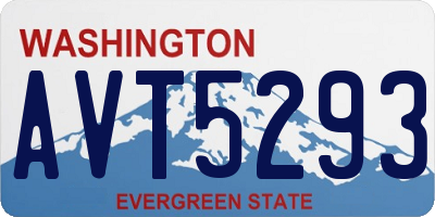 WA license plate AVT5293
